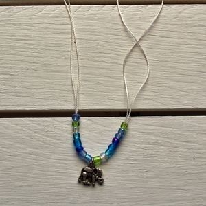 Boho Style Beaded Elephant Charm Anklet